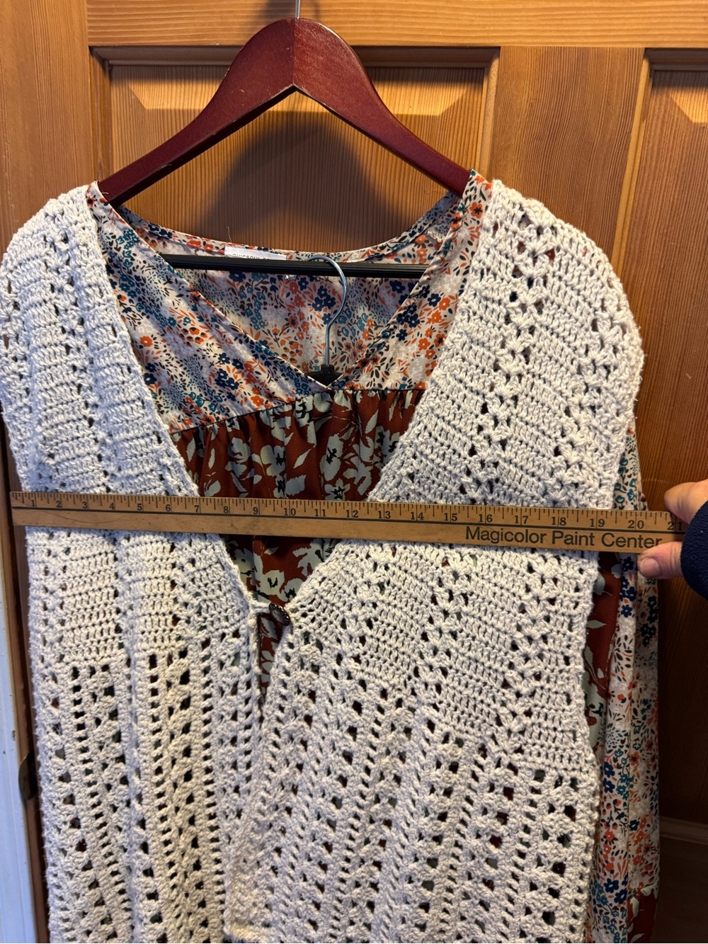 BOHO inspired Cream Crochet Openwork Knit Vest- may be hand made - Picture 14 of 16